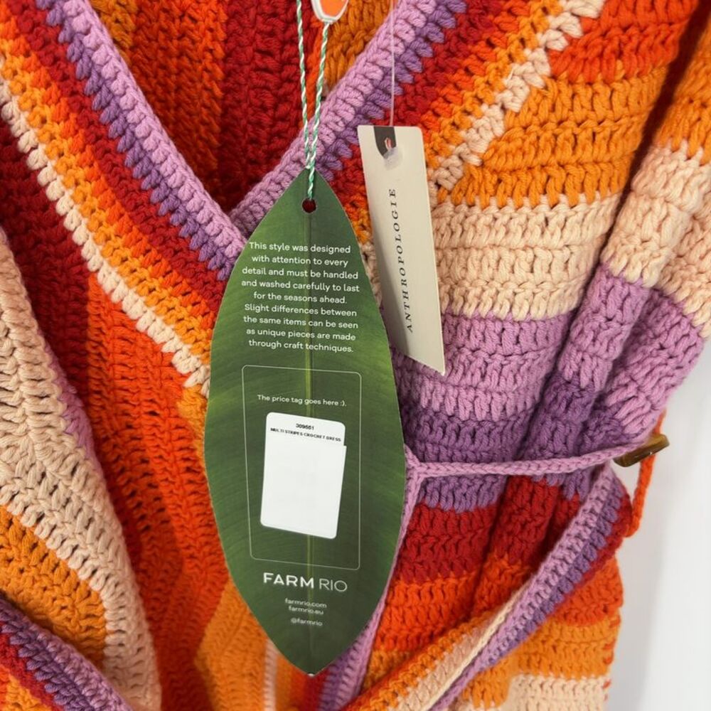 FARM Rio Crochet Mini Dress in Multicolor - Picture 4 of 4
